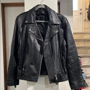 Black Leather Biker Jacket